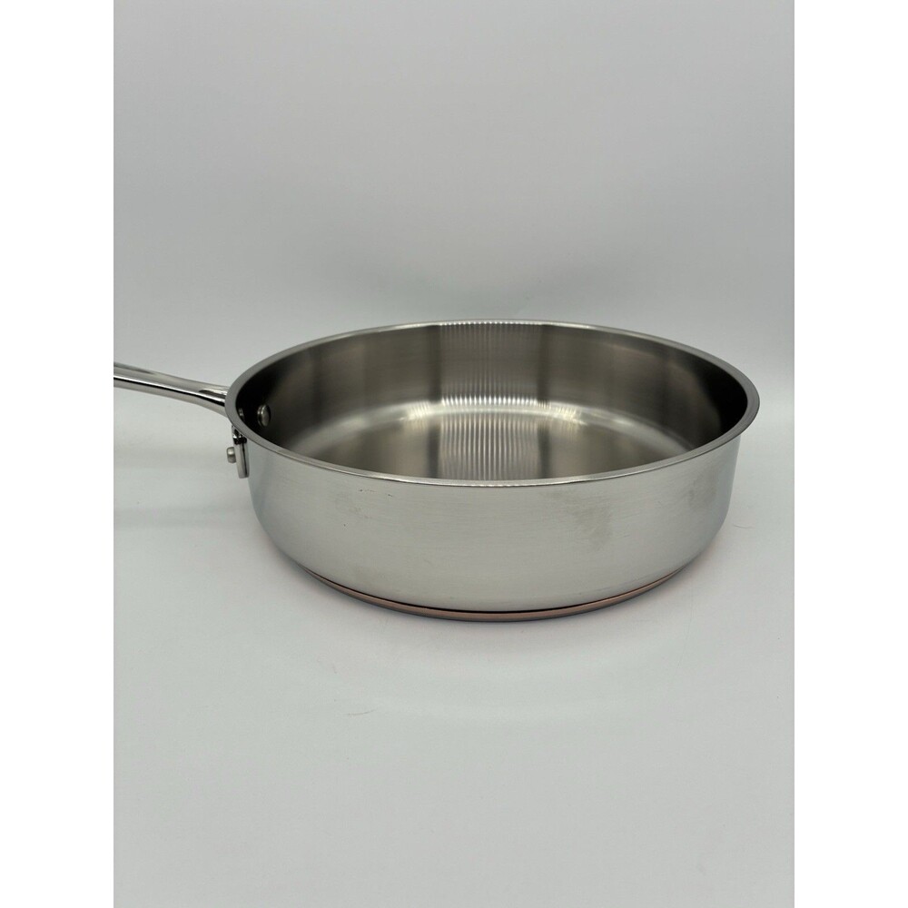 Emeril by ALL CLAD 3 Qt Sauce Pan 10" Saute Stainless Skillet W/ LID Copper Core - Picture 9 of 16